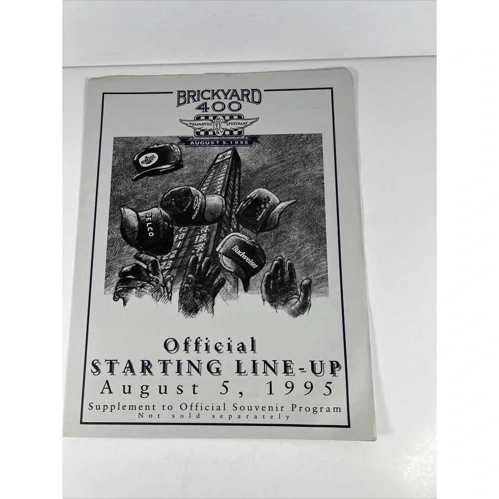 Brickyard 400 Program 1995 Race Indianapolis Motor Speedway With Starting Lineup